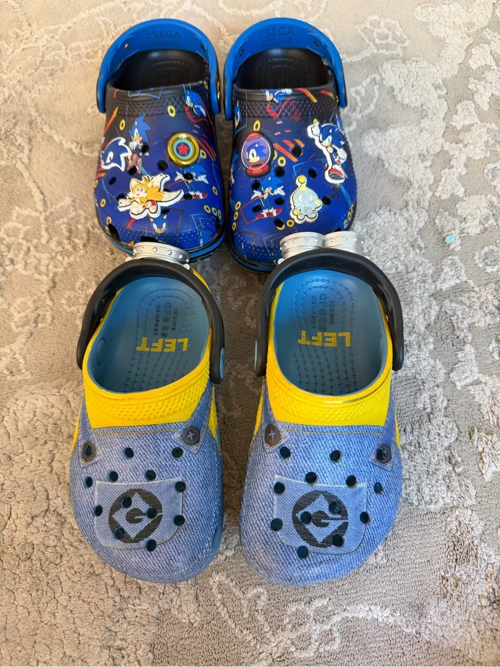CROCS Kids Blue & Yellow Character Clogs Duo